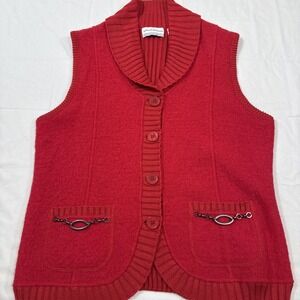 SWEATER CARDIGAN VEST Alfred Dunner Vintage‎ WOMENS XL PETITE